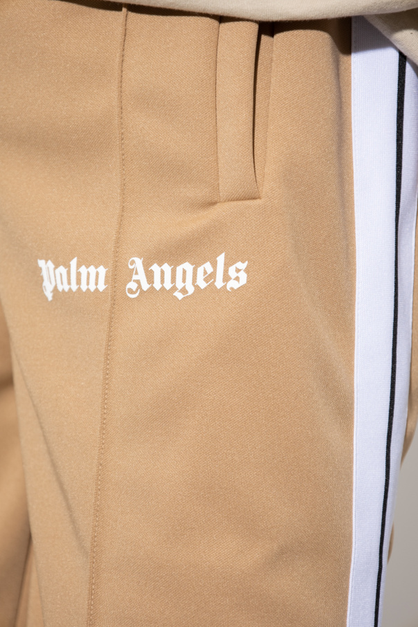 Beige Shorts with logo Palm Angels - SchaferandweinerShops